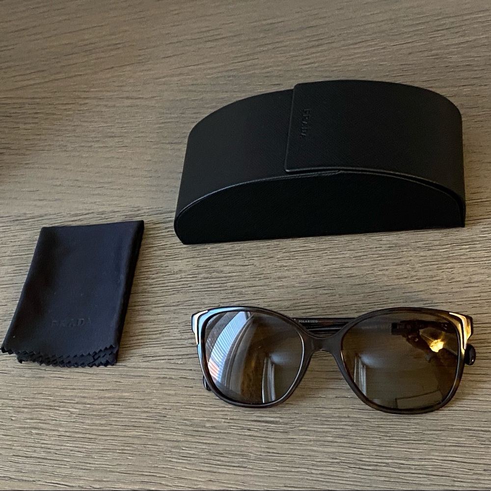 Prada 55mm Polarized Cat Eye Sunglasses - Picture 10 of 16